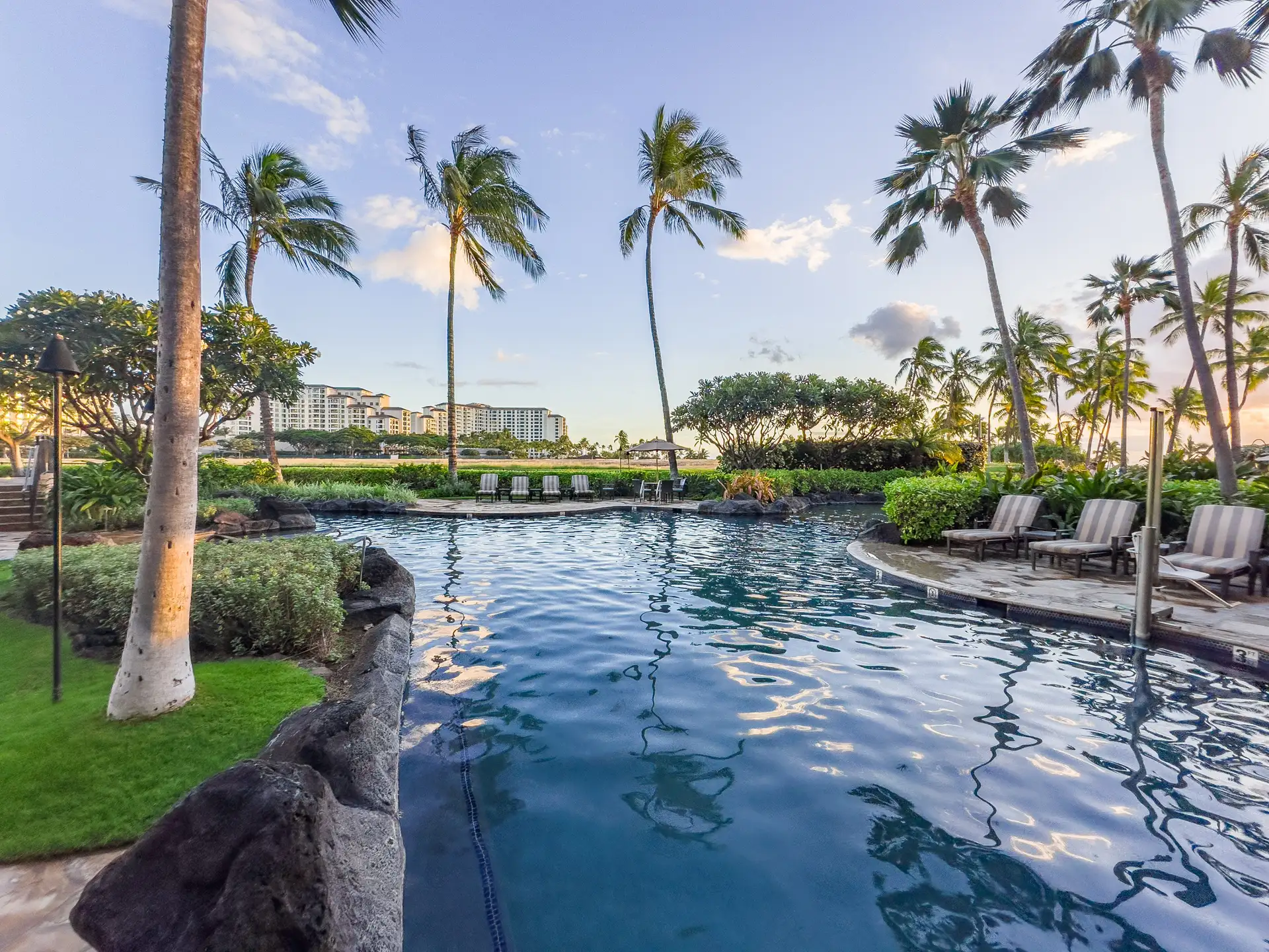 Beach Tower Villa oceanfront exterior at sunset